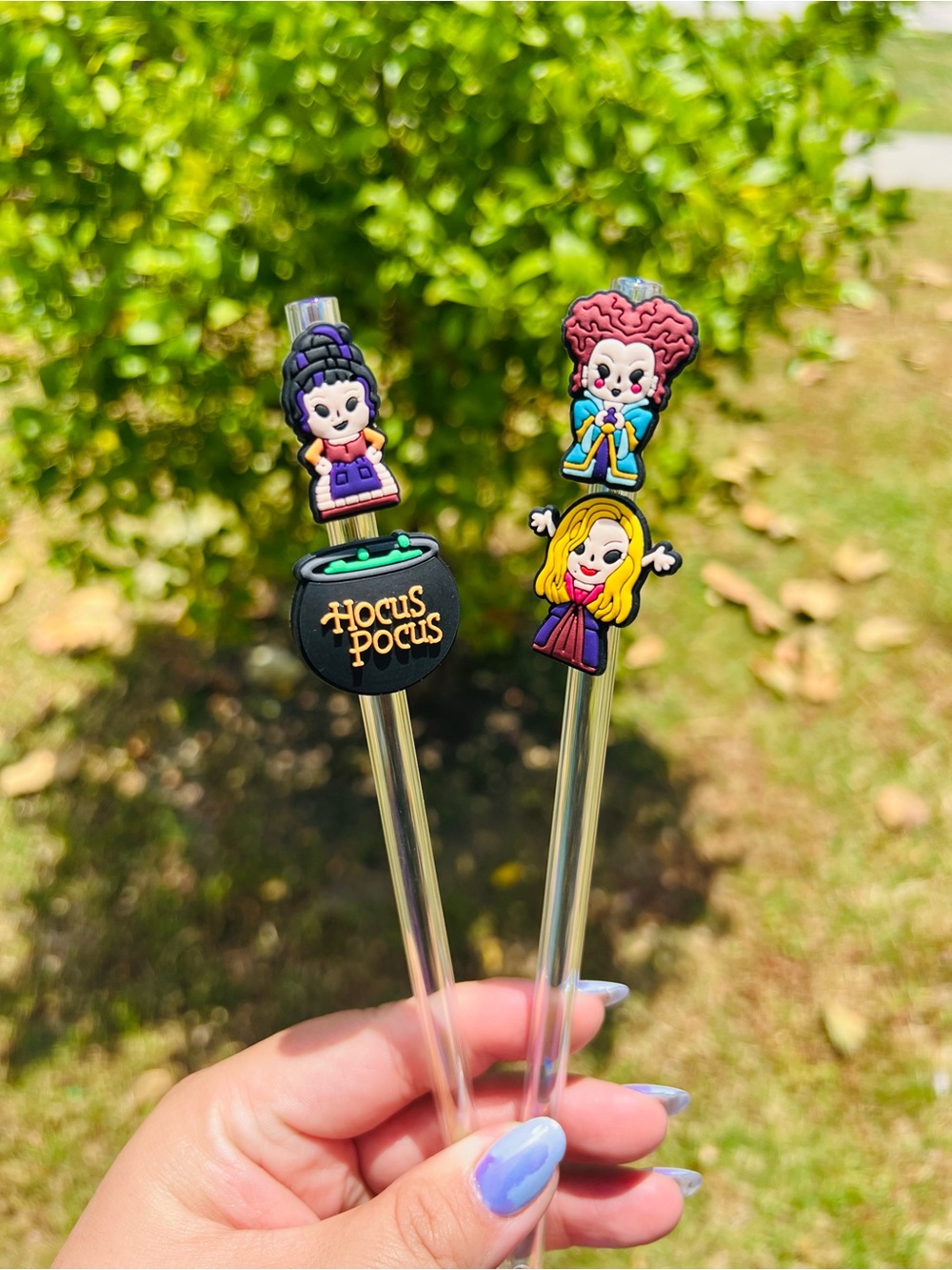 Hocus Pocus straw topper. Sanderson sisters straw charms - 4 charms